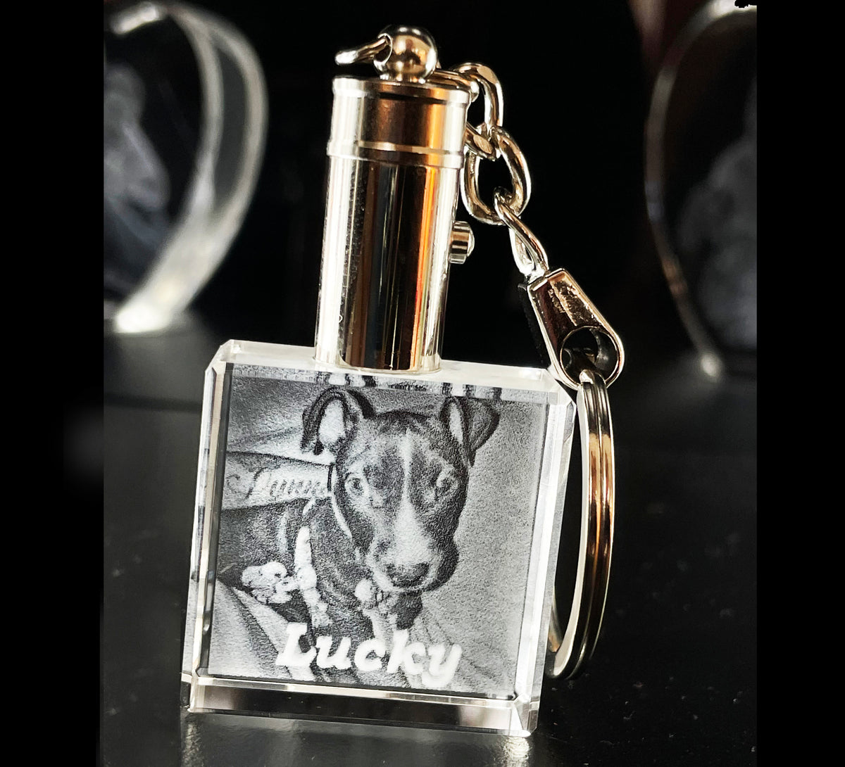 SQUARE CRYSTAL KEYCHAIN – 3D Crystal Master
